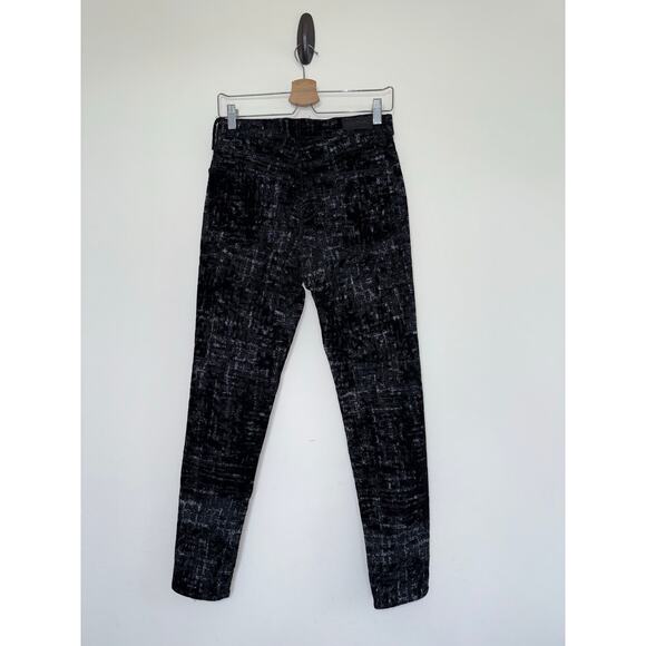 POLO RALPH LAUREN black silver metallic Arye Tompkins skinny cropped pants - Picture 8 of 12